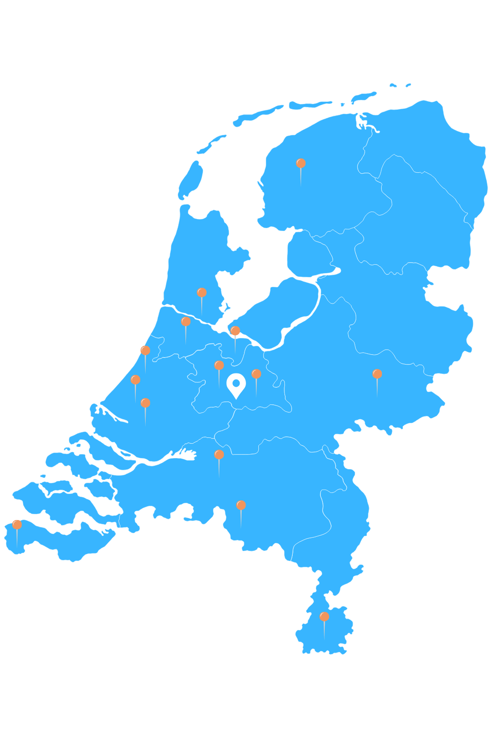 Nederland kaart samenwerkingen Bureau Independent